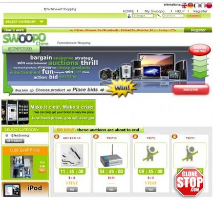 Product picture New 2011 working swoopo clone!